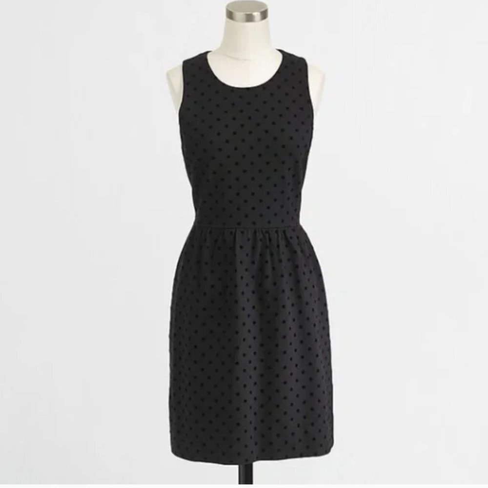 J. Crew Factory Ponte Dress in Velvet Dot - Picture 1 of 5
